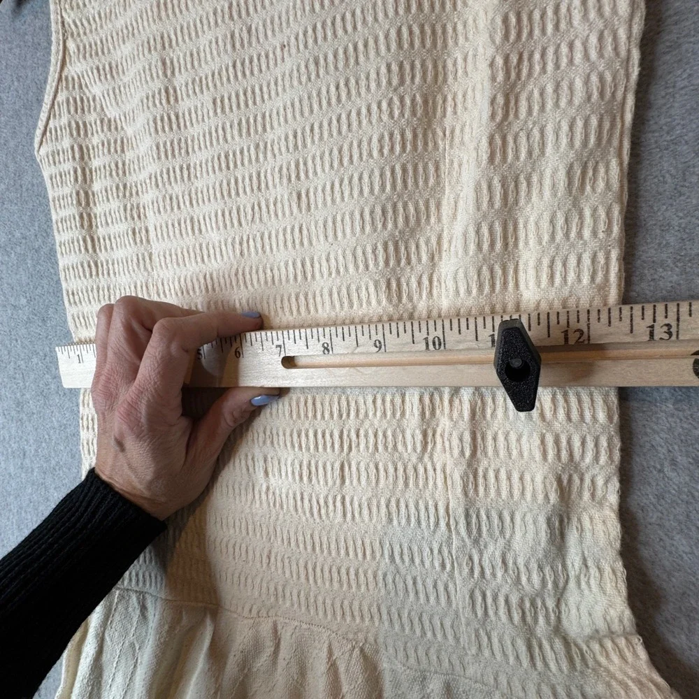 Cor D Terra Cotton Smocked Maxi Dress Beaded‎ Applique Brazil - Picture 6 of 8